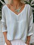 Loose Vintage Jersey Striped T-Shirt