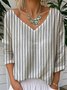 Loose Vintage Jersey Striped T-Shirt