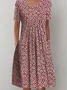 Jersey Casual Crew Neck Loose Dress With No