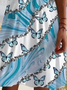 Floral Casual Dress With No