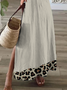 Women's Floral Spring Print Casual V-Neck Short Sleeve Slit Dress