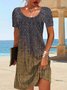 Casual Crew Neck Jersey Dress With No