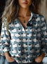 Women's Cute Sheep Pattern Print Casual Shirt