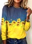Cotton Floral Casual T-Shirt