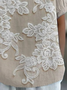 Women's Floral Print Spring Lapel Short Sleeve Shirt