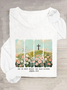 He Is Risen Png Wildflower Spring Easter Casual Long Sleeve Shirt
