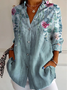Flowers Vintage Print Blouse