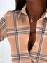 Women's Check Spring Print Long Sleeve Shirt
