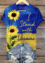 Floral Regular Fit Casual Cotton T-Shirt