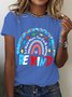 Women's In a World Where You Can Be Anything Be Kind Printed Short-Sleeved T-shirt