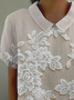 Women's Floral Print Spring Lapel Short Sleeve Shirt