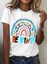 Women's In a World Where You Can Be Anything Be Kind Printed Short-Sleeved T-shirt