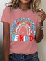 Women's In a World Where You Can Be Anything Be Kind Printed Short-Sleeved T-shirt