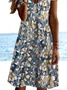 Floral Casual Short Sleeve Knit Dress