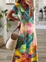 Casual Round Neck Dress With Coat Two-Piece Set
