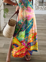 Casual Round Neck Dress With Coat Two-Piece Set