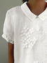 Women's Floral Print Spring Lapel Short Sleeve Shirt