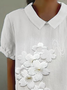 Women's Floral Print Spring Lapel Short Sleeve Shirt