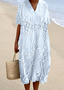 Floral Casual Dress With No