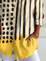 Women's Long Sleeve Shirt Spring/Fall As Picture Abstract Buckle Shirt Collar Daily Going Out Casual Top