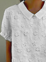 Women's Floral Print Spring Lapel Short Sleeve Shirt