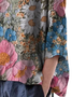 Casual Floral Crew Neck T-Shirt