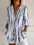 Casual Lapel Short Sleeve Printed Shirt