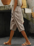 Women's  H-Line Straight Pants Daily Going Out Pants Khaki Casual Printing Geometric Summer Pants