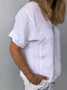 Summer Solid Short Sleeves Casual Top
