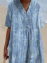 Regular Fit Cotton Casual Dress With No Belt