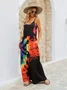 Ethnic Tie Dye Dress With No Belt
