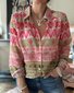 Casual Geometric Shirt Collar Shirt