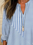 Women's Spring Stripe Printed Casual Shirt