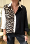 Contrast Stitching Shirt Collar Casual Shirt