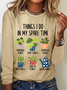 Things I Do In My Spare Time Plant Lover Casual Long Sleeve Shirt