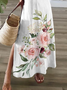 Women's Spring Printed Casual V-Neck Short Sleeve Dress