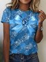Casual Crew Neck Cotton T-Shirt