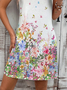 Women's Spring Summer Floral Print Casual Sleeveless Dress