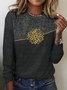 Crew Neck Regular Fit Geometric Casual T-Shirt