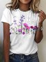 Casual Crew Neck Cotton T-Shirt