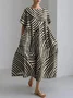 Casual Geometric Dress With No