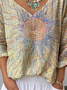 Jersey Casual V Neck 3D Printing T-Shirt
