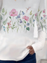 Women's Floral Spring Print Long Sleeve Crew Neck T-Shirt