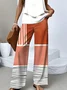 Casual Striped Regular Fit Crew Neck Two-Piece Set With No