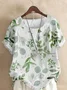 Crew Neck Casual Regular Fit Blouse
