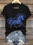 Regular Fit V Neck Casual T-Shirt