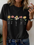 Regular Fit Floral Casual T-Shirt