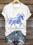 Regular Fit V Neck Casual T-Shirt
