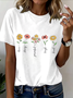 Regular Fit Floral Casual T-Shirt