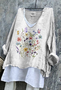 Casual Floral Cotton Regular Fit T-Shirt